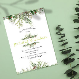 Winter Wonderland Lijst Wreath Berry Vrijgezellenf Kaart