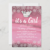 Winter Wonderland Little Princess Girl Baby shower Kaart (Voorkant)