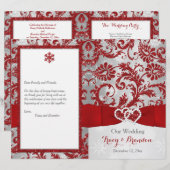 Winter Wonderland Love Hearts Wedding Programme -  (Voorkant / Achterkant)