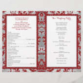 Winter Wonderland Love Hearts Wedding Programme -  (Achterkant)