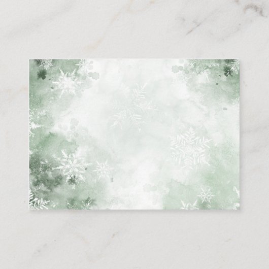 Winter wonderland luier loterij baby shower informatiekaartje (Achterkant)