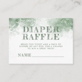 Winter wonderland luier loterij baby shower informatiekaartje (Voorkant)