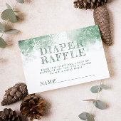 Winter wonderland luier loterij baby shower informatiekaartje