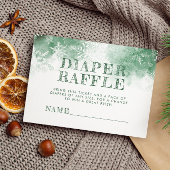 Winter wonderland luier loterij baby shower informatiekaartje