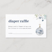 Winter Wonderland Luier Raffle Baby shower Kaart Visitekaartje (Voorkant)