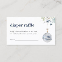 Winter Wonderland Luier Raffle Baby shower Kaart