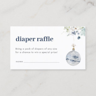 Winter Wonderland Luier Raffle Baby shower Kaart Visitekaartje