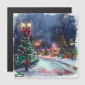 Winter Wonderland Magnetische Kerstkaart (Voorkant / Achterkant)