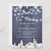 Winter wonderland marine witte sneeuwvlokken kaart (Voorkant)