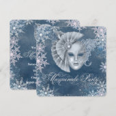 Winter Wonderland Maskerade Feest Uitnodigingen (Voorkant / Achterkant)