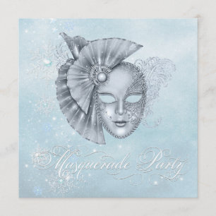 Winter Wonderland Maskerade Feest Uitnodigingen
