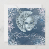Winter Wonderland Masquerade Party Uitnodigingen (Voorkant)