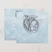 Winter Wonderland Masquerade Party Uitnodigingen (Voorkant / Achterkant)