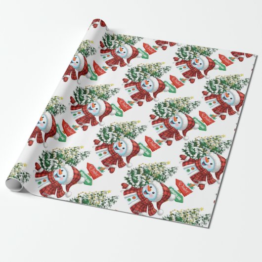 Winter Wonderland - Matte Wrapping Paper Cadeaupapier (Uitgerold)
