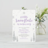 Winter Wonderland, Meisje Baby Borrel Kaart (Staand voorkant)