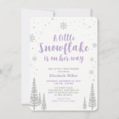 Winter Wonderland, Meisje Baby Borrel Kaart (Voorkant)