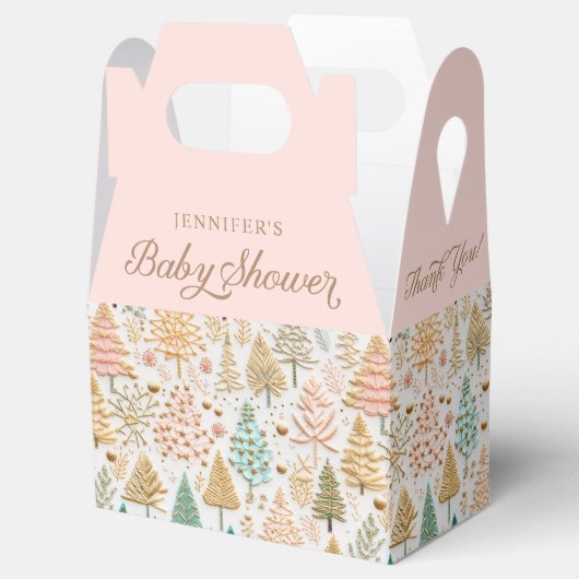 Winter Wonderland Meisje Baby shower Bedankdoosjes (Geopend)