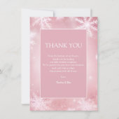 Winter Wonderland Meisje Baby shower Bedankkaart (Voorkant)