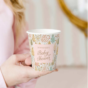 Winter Wonderland Meisje Baby shower Papieren Bekers