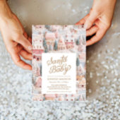 Winter Wonderland Meisje Baby shower Uitnodiging