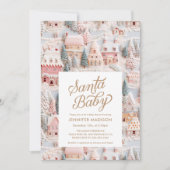 Winter Wonderland Meisje Baby shower Uitnodiging (Voorkant)