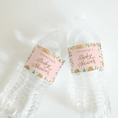 Winter Wonderland Meisje Baby shower Waterfles Etiket