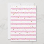 Winter Wonderland Meisje Roze Baby shower Kaart (Achterkant)