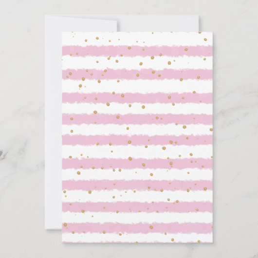 Winter Wonderland Meisje Roze Baby shower Kaart (Achterkant)