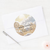 Winter Wonderland Merry Christmas Ronde Sticker (Envelop)