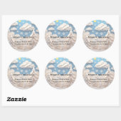 Winter Wonderland Merry Christmas Ronde Sticker (Vel)