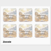 Winter Wonderland Merry Christmas Vierkante Sticker (Vel)