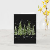 Winter Wonderland Merry Christmas Xmas Tree Pajama Kaart (Gele Bloem)