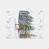 Winter Wonderland met Deer Fleece Blanket (Voorkant (Horizontaal))