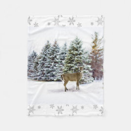 Winter Wonderland met Deer Fleece Blanket