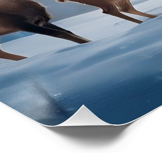 Winter Wonderland met feestelijke vrienden 3DChris Perfect Poster (Hoek)