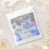 Winter Wonderland met Gouden Glitterij Sneeuwvlokk Bedankzakje (Geknipt)