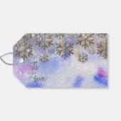 Winter Wonderland met goudzangvlokken Cadeaulabel (Achterkant Horizontaal)