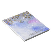 Winter Wonderland met goudzangvlokken Notitieblok (Schuin)