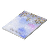 Winter Wonderland met goudzangvlokken Notitieblok (Linkerzijde)