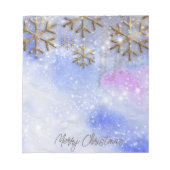 Winter Wonderland met goudzangvlokken Notitieblok (Voorkant)