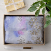 Winter Wonderland met goudzangvlokken Tissuepapier (Geschenk)