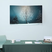 Winter Wonderland met konijn Spandoek (Beurs)