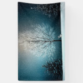 Winter Wonderland met konijn Spandoek (Verticaal)