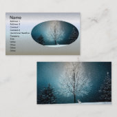 Winter Wonderland met konijn Visitekaartje (Voorkant / Achterkant)