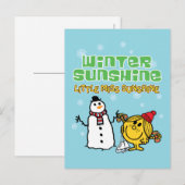 Winter Wonderland met Little Miss Sunshine Briefkaart (Voorkant / Achterkant)