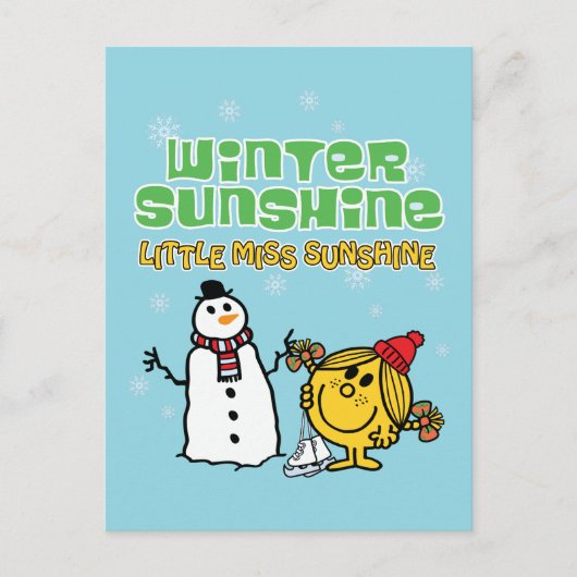 Winter Wonderland met Little Miss Sunshine Briefkaart (Voorkant)