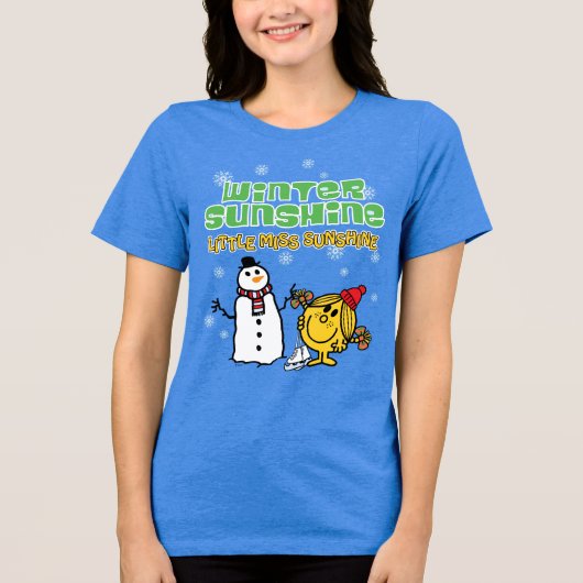 Winter Wonderland met Little Miss Sunshine Tri-Blend Shirt (Voorkant)