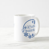 Winter Wonderland met Snowflakes Koffiemok (Voorkant rechts)