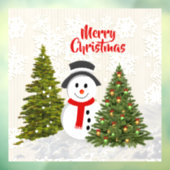 Winter Wonderland met Snowman/Kerstmis Raamsticker (Vel 3)