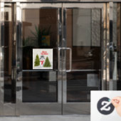 Winter Wonderland met Snowman/Kerstmis Raamsticker (Kantoordeur)